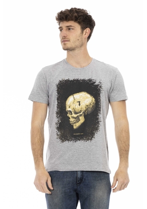 Trussardi Action Gray Cotton T-Shirt - S