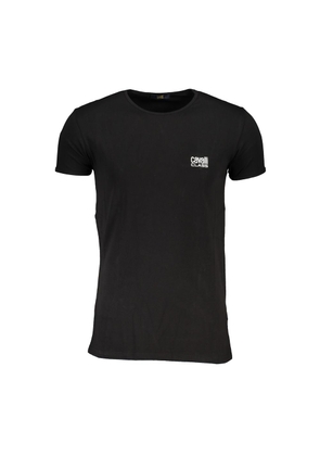 Black Cotton T-Shirt - M