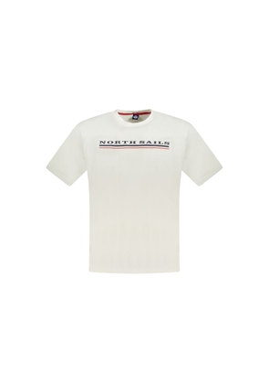 White Cotton Men T-Shirt - S