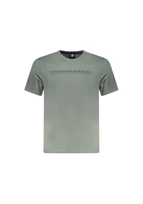 Green Cotton Men T-Shirt - S