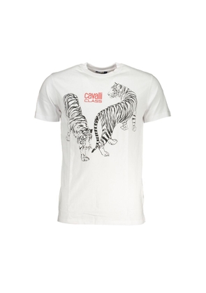 White Cotton T-Shirt - L