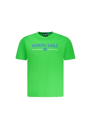 Green Cotton Men T-Shirt - S