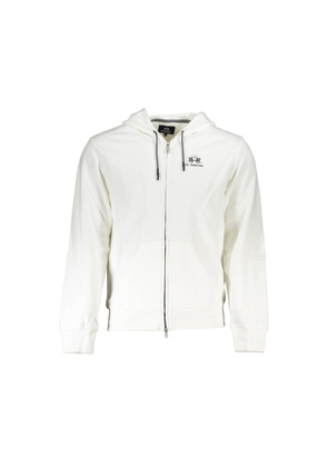 Elegant White Hooded Sweatshirt for Men - XL