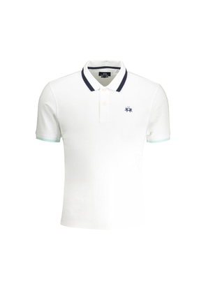 White Cotton Polo Shirt - M
