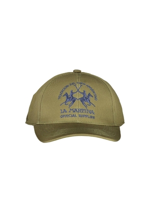 Green Cotton Men Cap