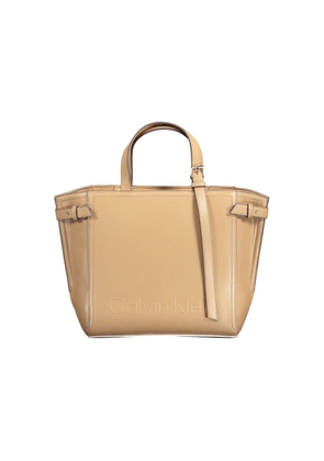 Brown Polyester Women Handbag