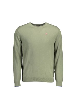 Green Wool Men Sweater - XL