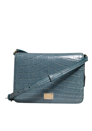 Green Exotic Leather DG Plaque Crossbody Mini Bag