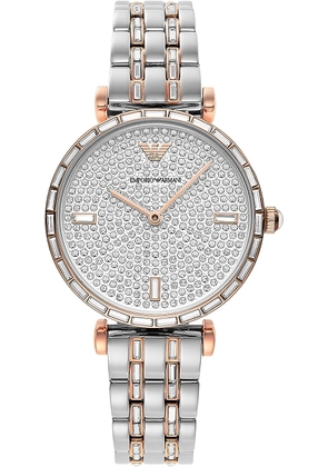Elegant Two-Tone Crystal Pave Watch