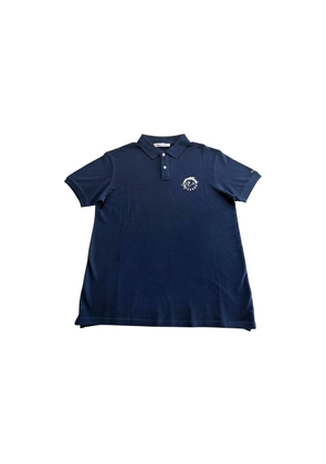 Blue Cotton Polo Shirt - M