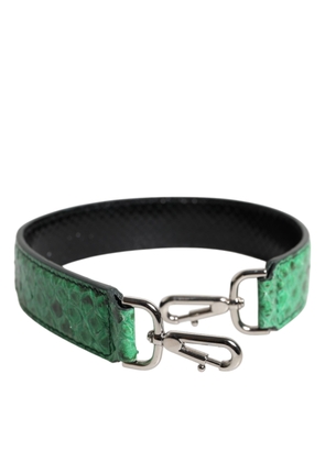 Black Green Exotic Leather Bag Shoulder Strap
