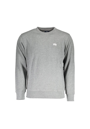 Gray Cotton Men Sweater - S