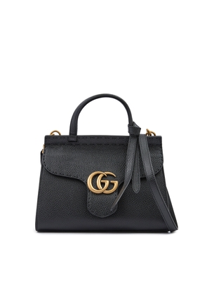 Black Leather GG Marmont Handbag
