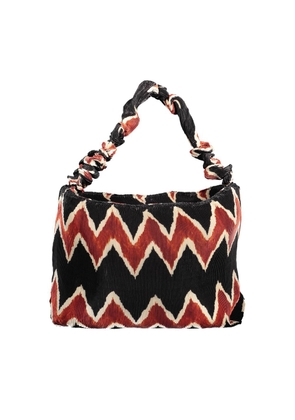 Black Polyester Women Handbag