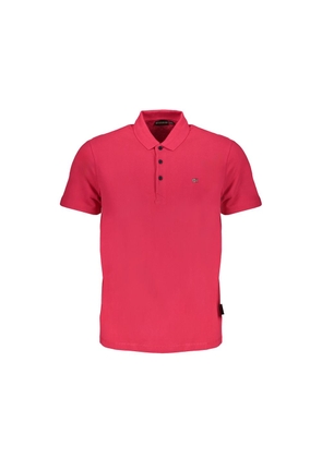 Pink Cotton Polo Shirt - S