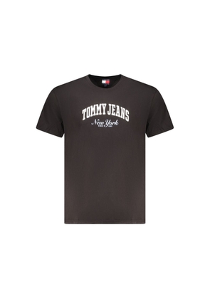 Black Cotton Men T-Shirt - XL