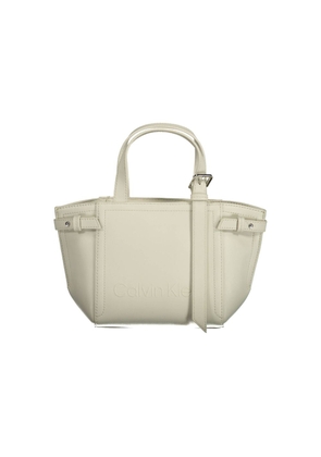 White Polyester Handbag