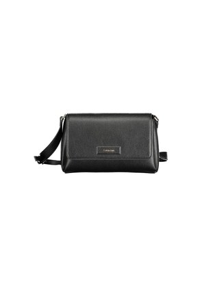 Black Polyester Women Handbag