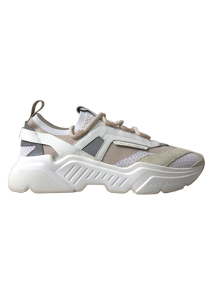 Sneakers White Beige Leather Sport DAYMASTER Shoes - EU35/US4.5