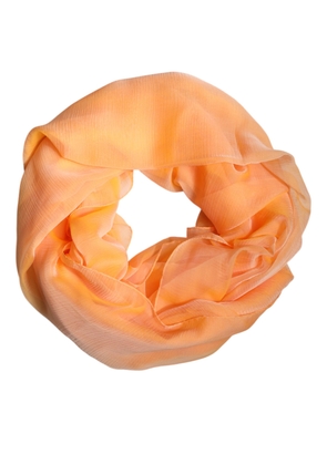 Orange Silk Rectangle Wrap Shawl Scarf