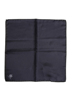 Blue DG Crown Silk Square Men Foulard Scarf