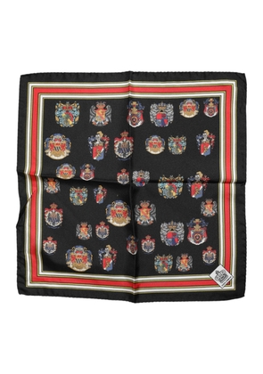Multicolor Silk Square Men Foulard Scarf