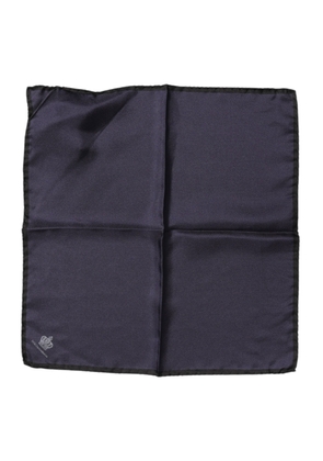 Blue DG Crown Silk Square Men Foulard Scarf