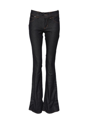 Blue Mid Waist Cotton Wide Leg Denim Jeans - W25