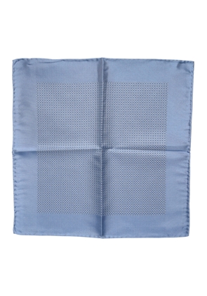 Light Blue Silk Square Men Foulard Scarf