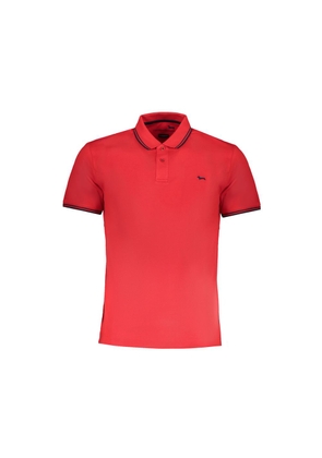 Red Cotton Polo Shirt - L