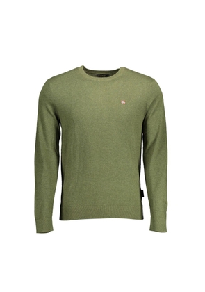 Green Cotton Men Sweater - XXL
