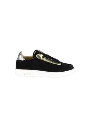 Black Leather Women Sneaker - EU35.5/US5.5