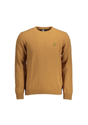 Brown Wool Men Sweater - S