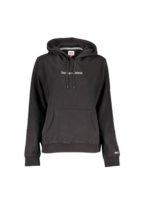 Black Cotton Women Sweater - L