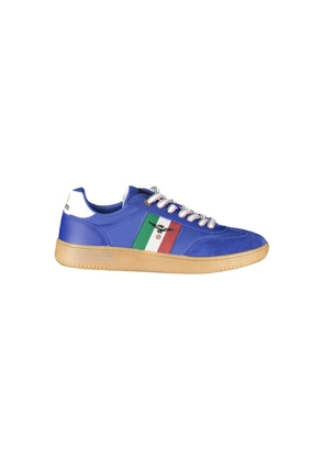 Blue Leather Men Sneaker - EU45/US12