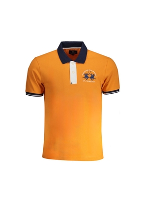Orange Cotton Polo Shirt - S