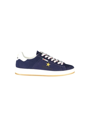 Blue Leather Men Sneaker - EU44/US11