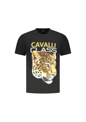 Black Cotton Men T-Shirt - M