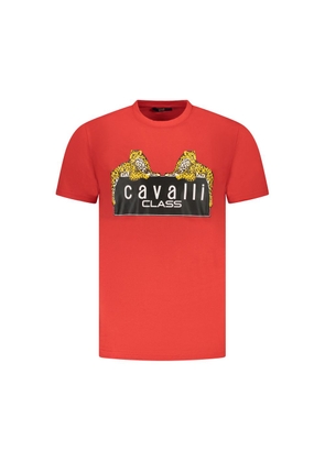 Red Cotton Men T-Shirt - M