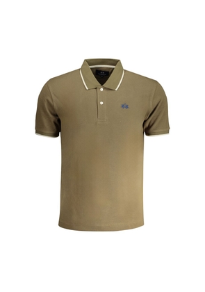 Green Cotton Polo Shirt - S