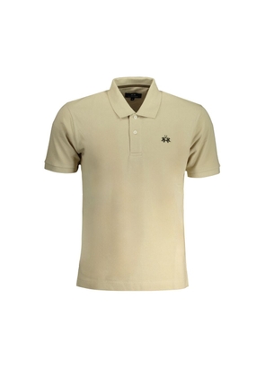 Beige Cotton Polo Shirt - S