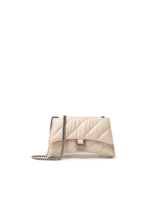 Beige Leather Shoulder Bag