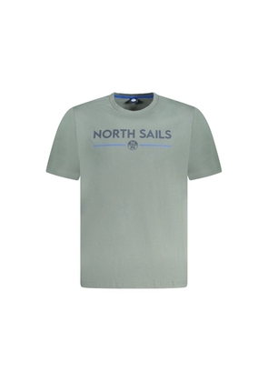 Green Cotton Men T-Shirt - S