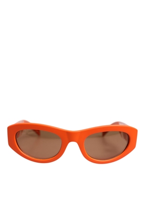 Orange Reborn To Live Oval Frame Logo Eyewear Sunglasses