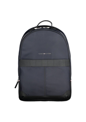 Blue Polyester Men Backpack