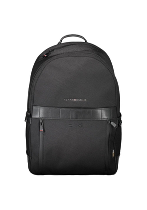Black Nylon Men Backpack