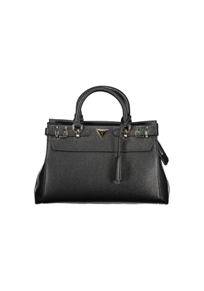 Black Polyethylene Women Handbag