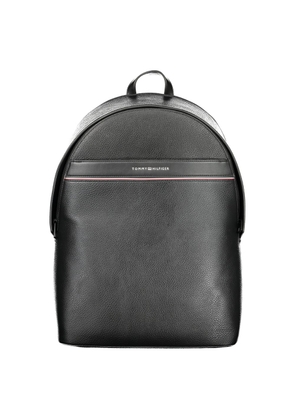 Black Polyester Men Backpack