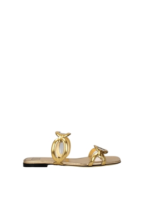 Gold Leather Slipper - EU37/US7