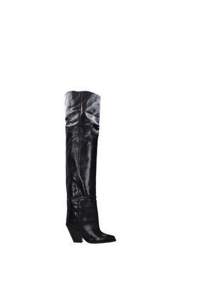 Black Leather Boot - EU36/US6